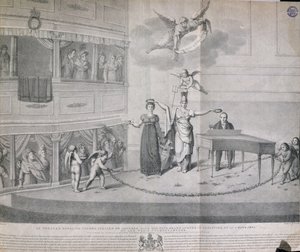 1824年1月24日と3月3日にロンドンで最も輝きのあるイタリアオペラのロイヤル劇場、または3つの王冠（チャールズハルマンデル（1789-1850）、1824年）